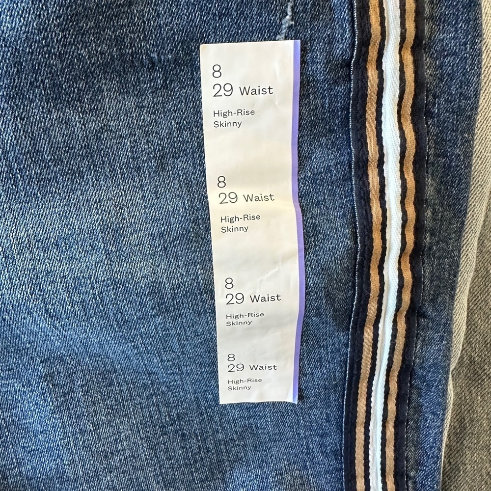 WILD FABLE High Rise Skinny Jeans with Side Tape Stripe Sz 8 / 29 - Picture 7 of 16